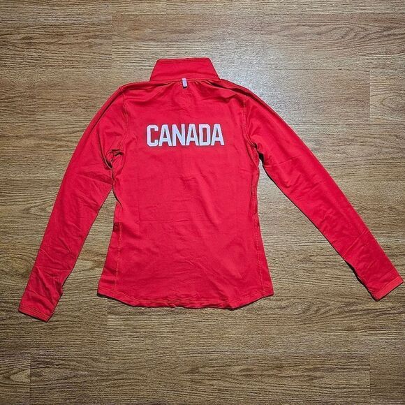 Nike Canada Pro Elite Running 1/2 Zip Lightweight Running Jacket Small S Red New - Picture 3 of 14